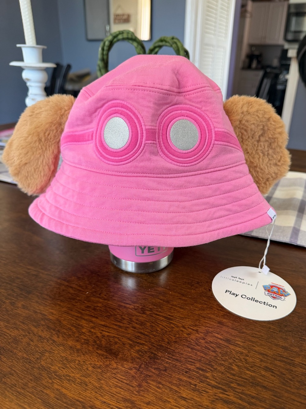 Little Sleepies Pink Plush-Ear Bucket Hat
